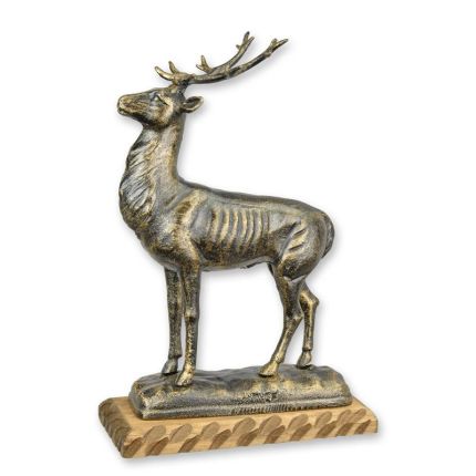 Gusseisenfigur Hirsch, A CAST IRON FIGURINE OF A DEER