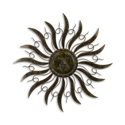 Wanddekoration Sonne aus Metall, A METAL SUN WALL DECOR, SMALL