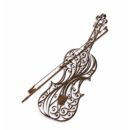 Violine, Geige aus Eisen, Dekoration, AN IRON VIOLIN WALL DECOR