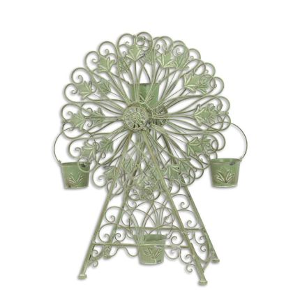 Eisen-Riesenrad in Miniatur mit Pflanzbehältern, AN IRON FLOWER FERRIS WHEEL