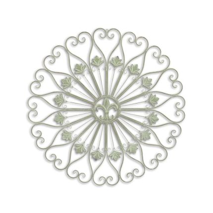 Wanddekoration aus Eisen mit Lilien, AN IRON FLEUR DE LIS WALL DECOR