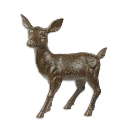 Gusseisentierfigur Hirsch, A CAST IRON FIGURINE OF A DEER