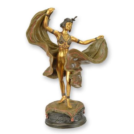 Bronzefigur Tänzerin, A BRONZE SCULPTURE OF A DANCER