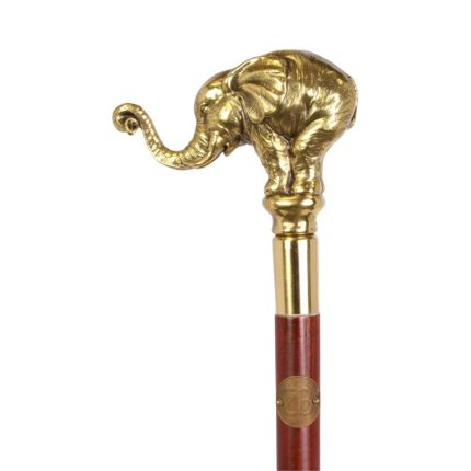 Gehstock mit Bronzegriff, A BRONZE-HANDLED WALKING STICK