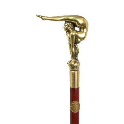 Gehstock mit Bronzegriff, A BRONZE-HANDLED WALKING STICK