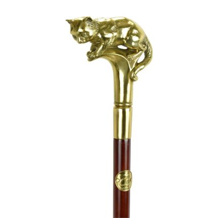 Gehstock mit Bronzegriff, A BRONZE-HANDLED WALKING STICK