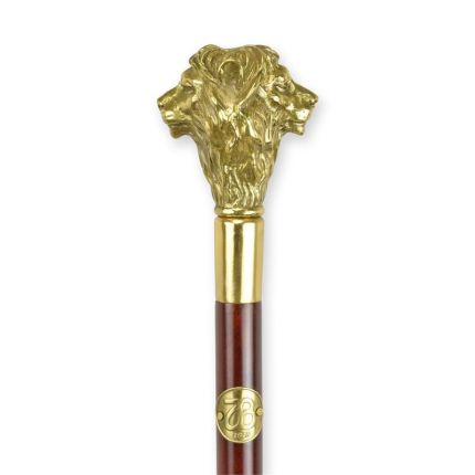 Bronze-Gehstock mit Löwenkopfgriff, A BRONZE-HANDLED WALKING STICK