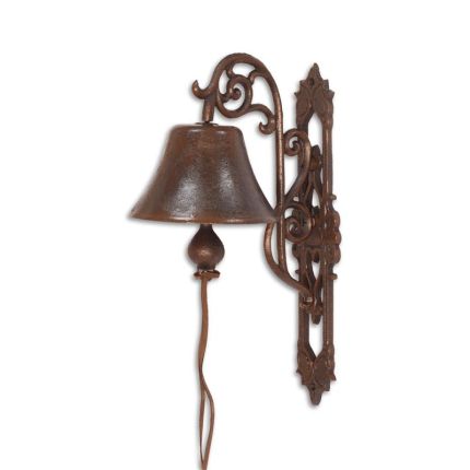 2er-Set Gusseisen-Wandglocken mit Ornamenten, A PAIR OF CAST IRON ORNAMENTAL BELLS