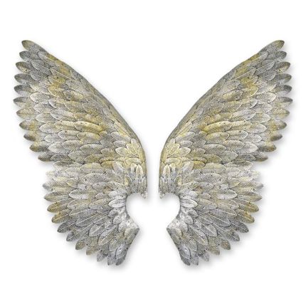 2er-Set Engelflügel, Wanddekoration, A PAIR OF WALL MOUNTED ANGEL WINGS