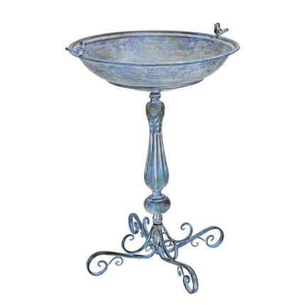 Vogelbad aus Eisen in Antikblau, AN IRON BIRD BATH - ANTIQUE BLUE