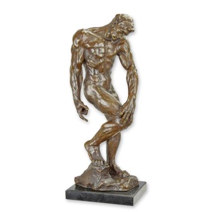 Bronzefigur Adam - Höhe 56 cm - nackter Mann