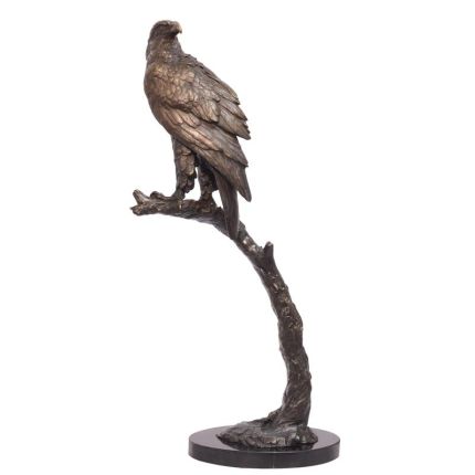Bronzefigur Seeadler auf Ast - Höhe 81,8 cm