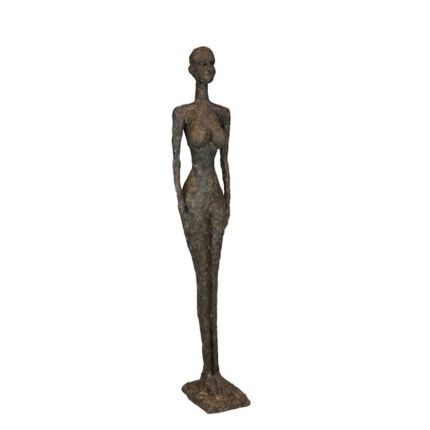 Bronze Figur, Skulptur stehende Frau, abstrakt