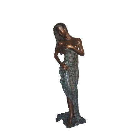 Bronze Figur, badende Frau , Bronzefigur, Skulptur, Statue