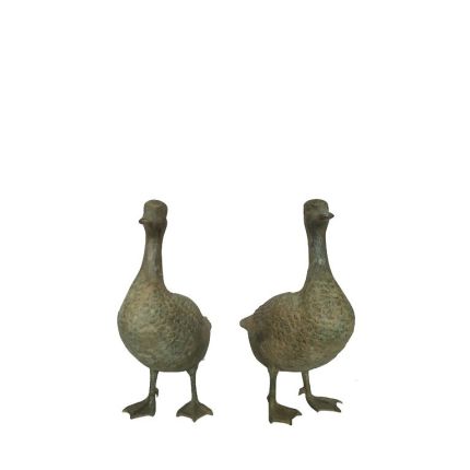 Bronze Figur, Entenpaar, Tierfigur, Figur, Ente