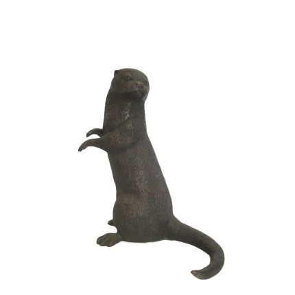 Bronze Figur, Otter, Tierfigur, Figur, Bronzefigur