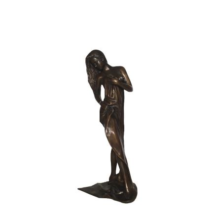 Bronze Figur, badende Frau, Lady,  klein, Skulptur, Statue