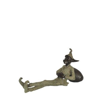 Bronze Figur, sitzender Troll , Bronzefigur, Skulptur, Statue