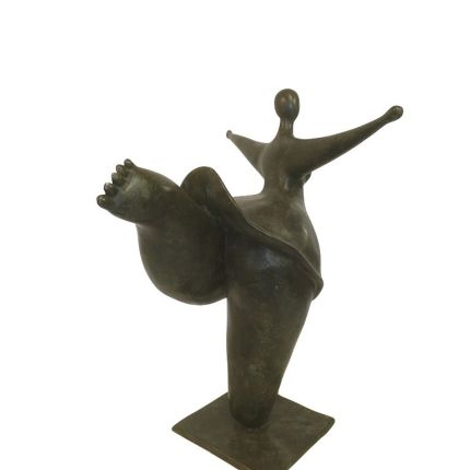 Bronze Figur, turnende Frau, Bronzefigur, Statue, Skulptur