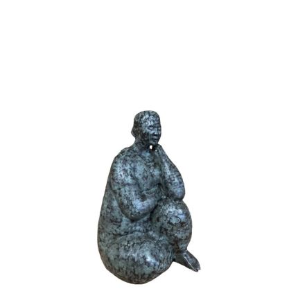 Bronzefigur nachdenkliche Frau, Bronzefrau, Frauenfigur, Skulptur, Gartendekoration