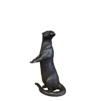 Bronzefigur Otter, Otterfigur, Bronzetierfigur, Bronzeotter, Bronze