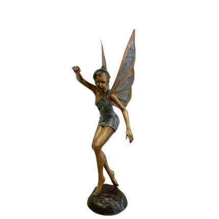 Bronze Figur, Fee, Elfe, Fairy, Bronzefigur, Gartendekoration