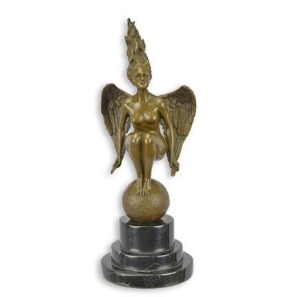 Moderne Bronzefigur Engel - H. 35,4 cm 