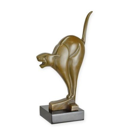 Bronzetierfigur Katze, moderne Darstellung