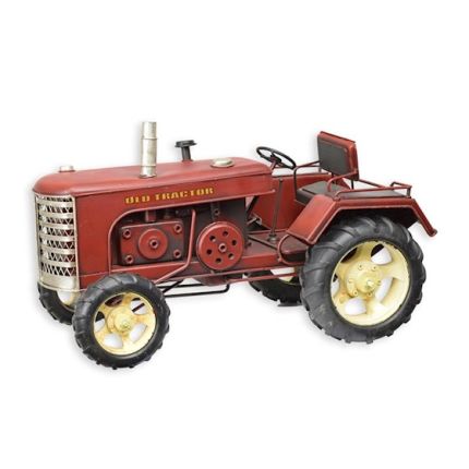 Blechmodel roter Traktor, Miniatur, A TIN MODEL OF A TRACTOR