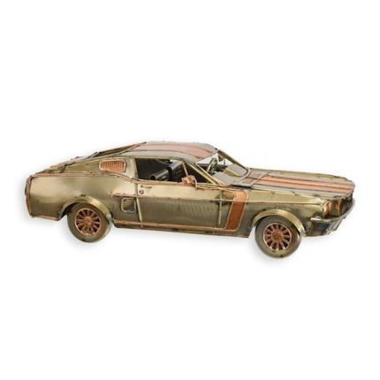 Miniaturmodell Muscle Car, Zinkblech, goldfarben