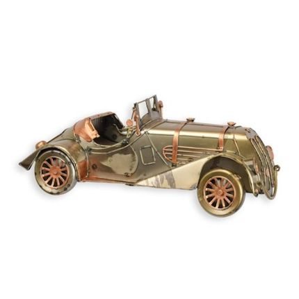 Miniatur-Auto, Oldtimer, Zinkblech, goldfarben