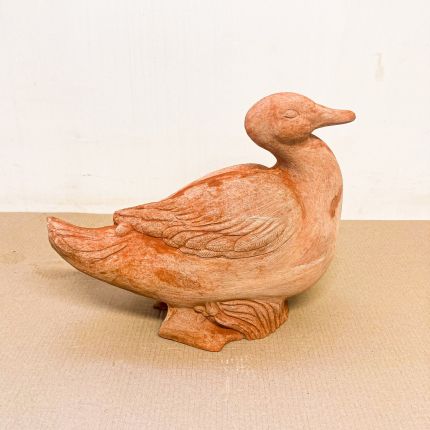 Entenfigur - Galestro Terracotta - H. 33 cm