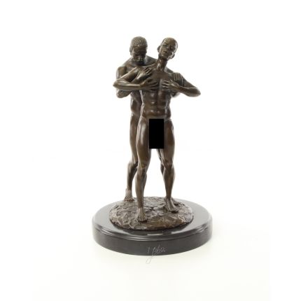 Erotische Bronzefigur Männerakt - Höhe 31,4 cm