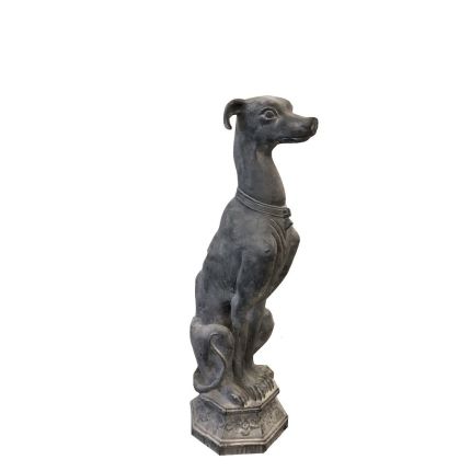 Gusseisen Figur, Hund, Whippet, Tierfigur, Tier