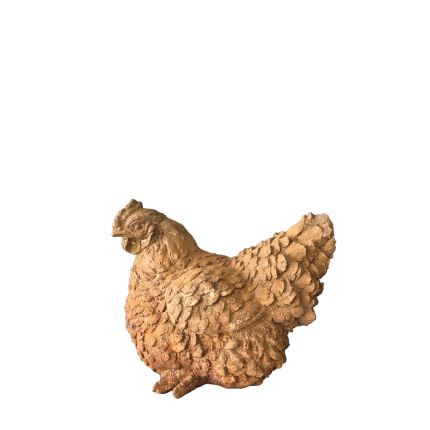 Gusseisen Figur, sitzendes Huhn, Tierfigur, Tier