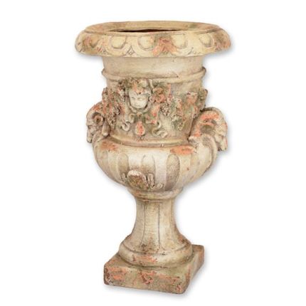Pflanzpokal - antik verziert - Kunststein - Höhe 64,5 cm