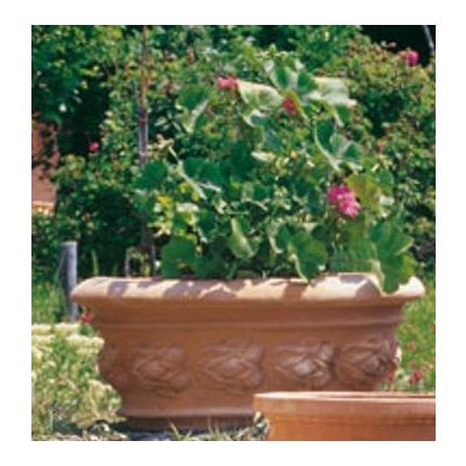 Impruneta Terracotta, Vasca ovale con limoni, Pflanzschale, verziertes Gefäß