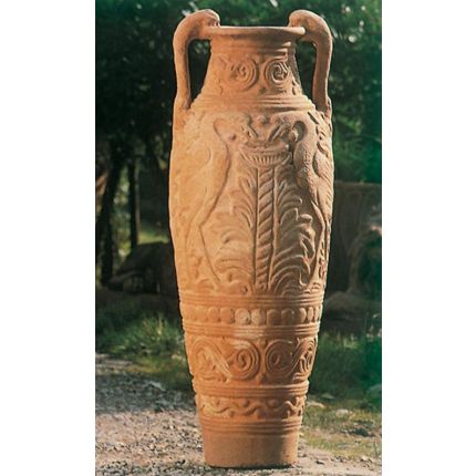 Impruneta Terracotta, Anfora ornata con cigni, Amphore, verziertes Gefäß, Deko