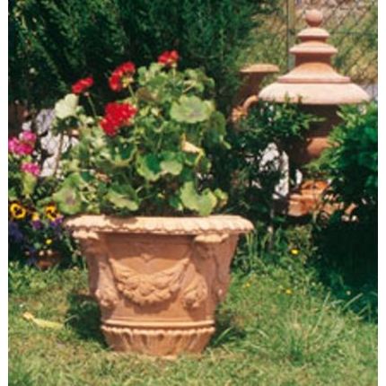 Impruneta Terracotta, Vaso Ornato, Blumentopf, Pflanzgefäß, Vase, Topf