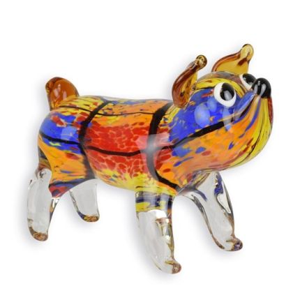 Glastierfigur Hund im Murano-Stil, A MURANO STYLE GLASS FIGURINE OF A DOG