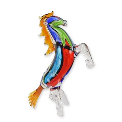 Glastierfigur Pferd im Murano-Stil, Pferdefigur, A MURANO STYLE GLASS FIGURINE OF A HORSE