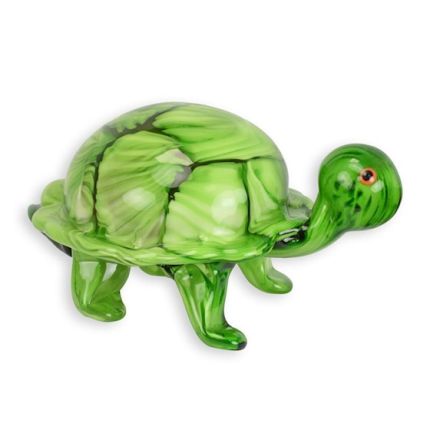 Glastierfigur Schildkröte im Murano-Stil, A MURANO STYLE GLASS FIGURINE OF A TURTLE