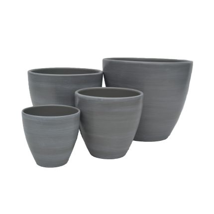 Blumentöpfe Painted - Dusty Grey - rund - grau - 4 Größen