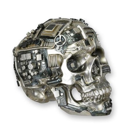 Steampunk-Schädel - Höhe 14,4 cm - Polyresin