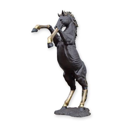 Bronzefigur Hengst, A BRONZE SCULPTURE OF A REARING STALLION