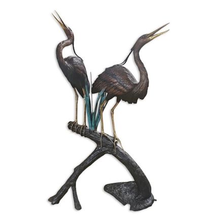 Brunnenfigur Reiher - H. 235 cm - Bronze