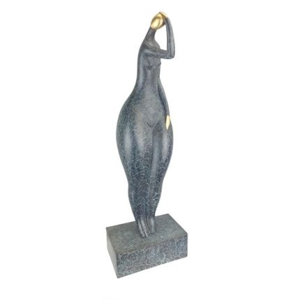 Moderne Bronzefigur weiblicher Akt, A MODERNIST BRONZE SCULPTURE OF A FEMALE NUDE