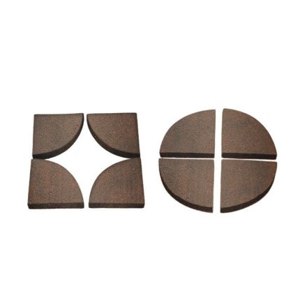 Einzelner Dreiecksfuß - 1/4 Kreis - EasyLite - Farbe Natur - Terracotta