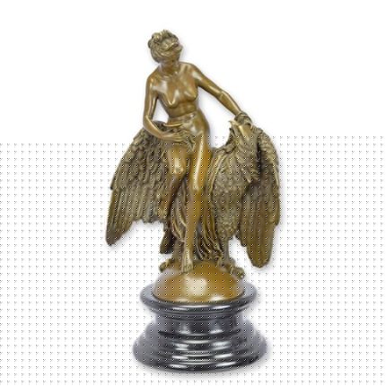 Bronzefigur Hebe mit Adler - H. 50 cm - griech. Mythologie