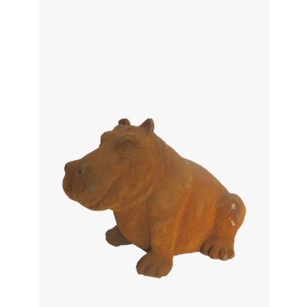 Gusseisen Figur, Nilpferd, Tierfigur, Tier, Hippo